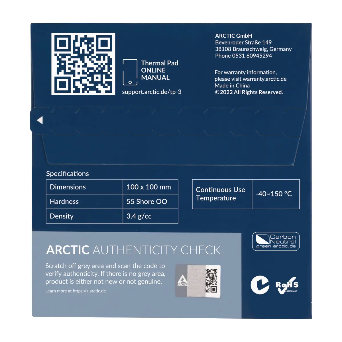 Arctic Термопад Thermal pad TP-3 100x100mm, 1.5mm - ACTPD00054A - image 8