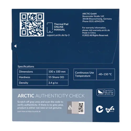 Arctic Термопад Thermal pad TP-3 100x100mm, 1.5mm - ACTPD00054A - 9