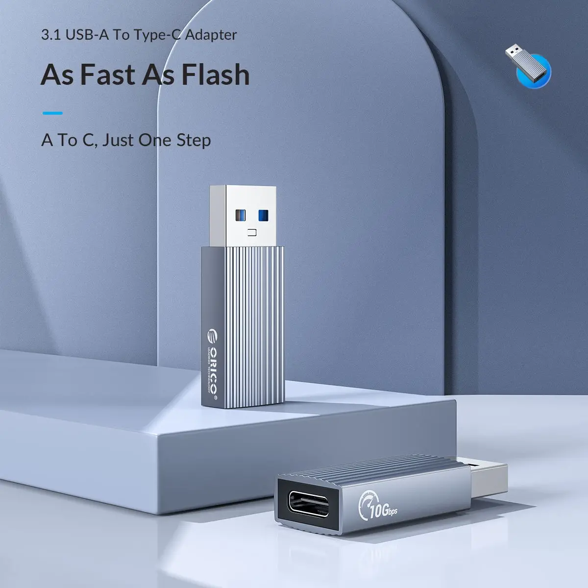 Orico αντάπτορας USB3.1 σε Type-C (θηλυκό) - AH-AC10-GY - image 2