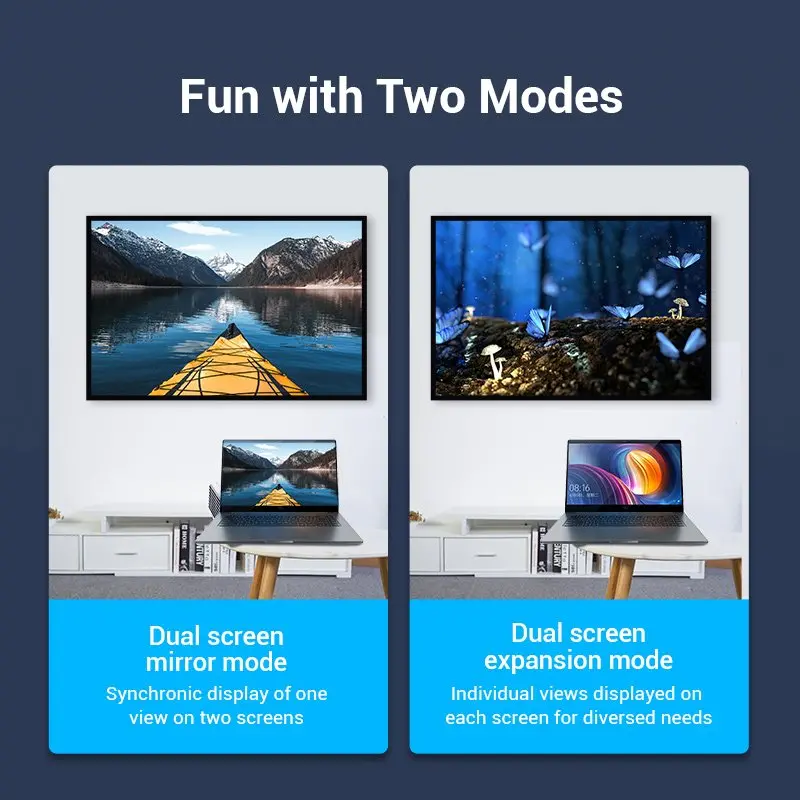 Vention Адаптер Adapter HDMI Right Angle 270 Degree M/F - AINB0 - image 5