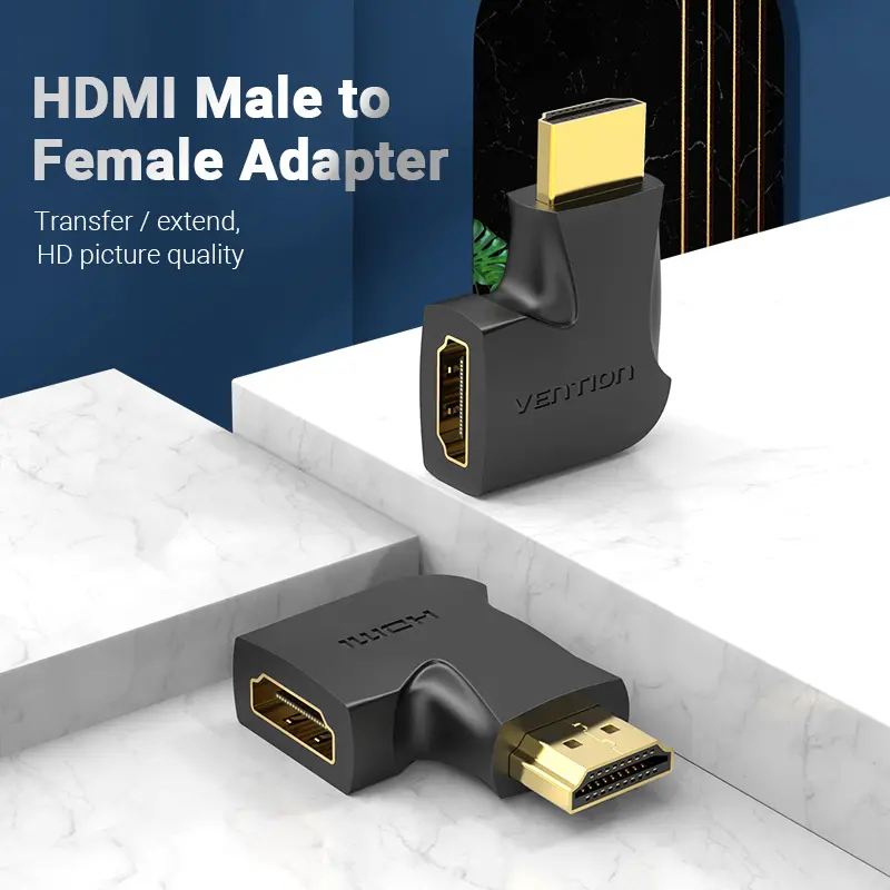 Vention Адаптер Adapter HDMI Vertical Flat 90 Degree M/F - AIPB0 - image 1