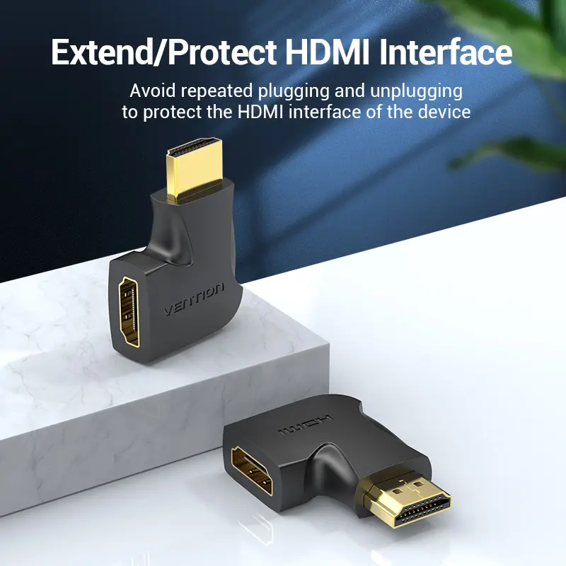 Vention Адаптер Adapter HDMI Vertical Flat 90 Degree M/F - AIPB0 - image 3