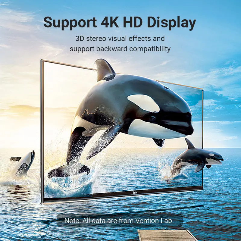 Vention Адаптер Adapter HDMI Vertical Flat 90 Degree M/F - AIPB0 - image 4