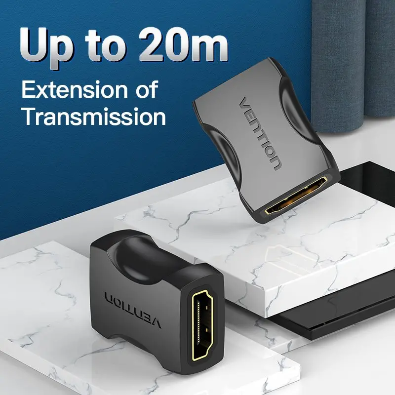 Vention Адаптер Adapter HDMI Female to Female Coupler Black - AIRB0 - image 1