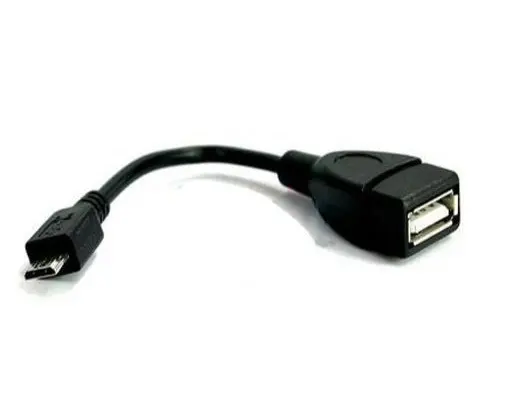 VCom Cablu OTG USB AF / Micro USB negru - CU226-0.2m