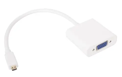 VCom Адаптер Adapter Mini HDMI CM to VGA F White - CG592-0.15m - image 1