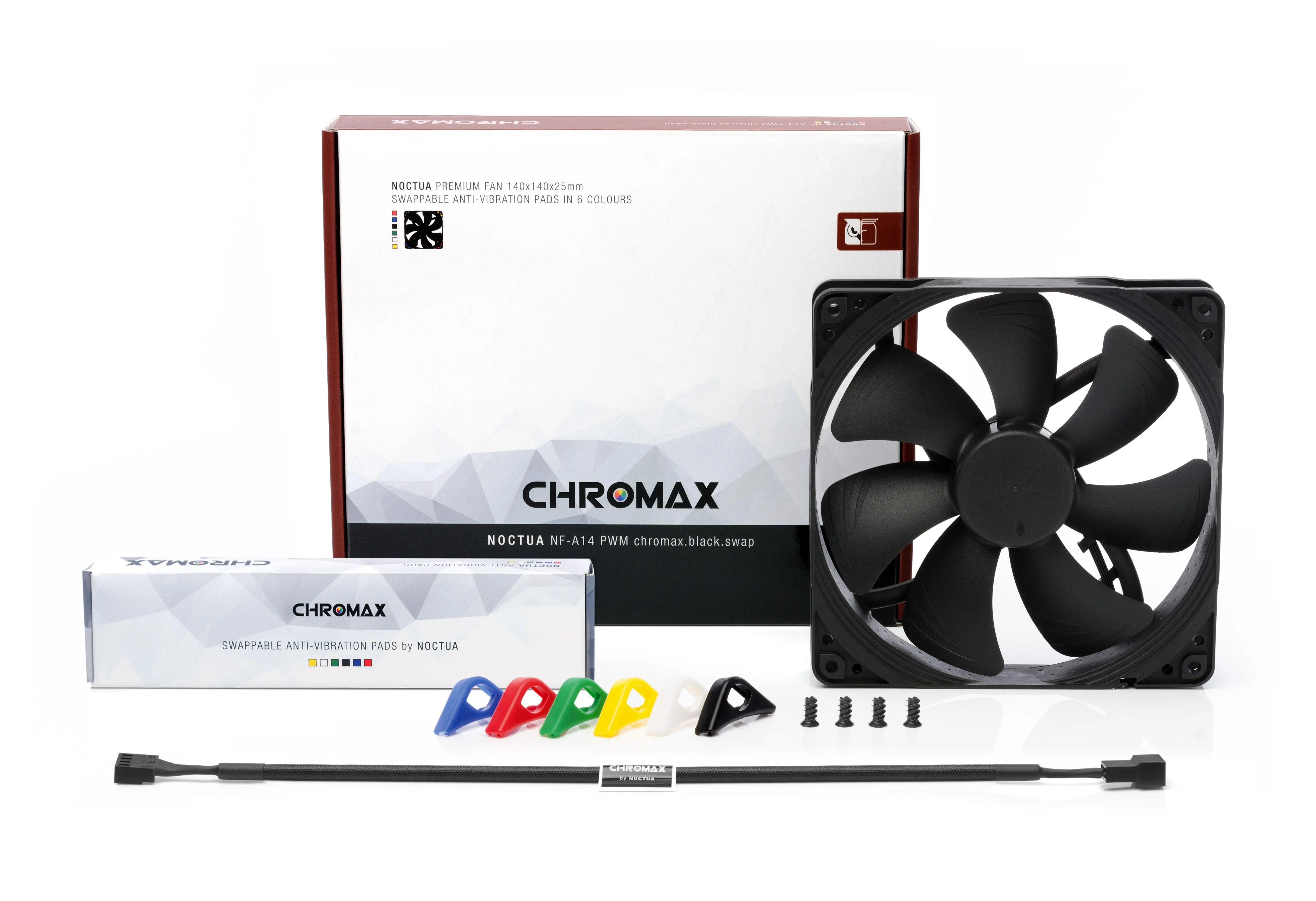 Noctua вентилатор Fan 140mm NF-A14 PWM Chromax.black.swap - image 3