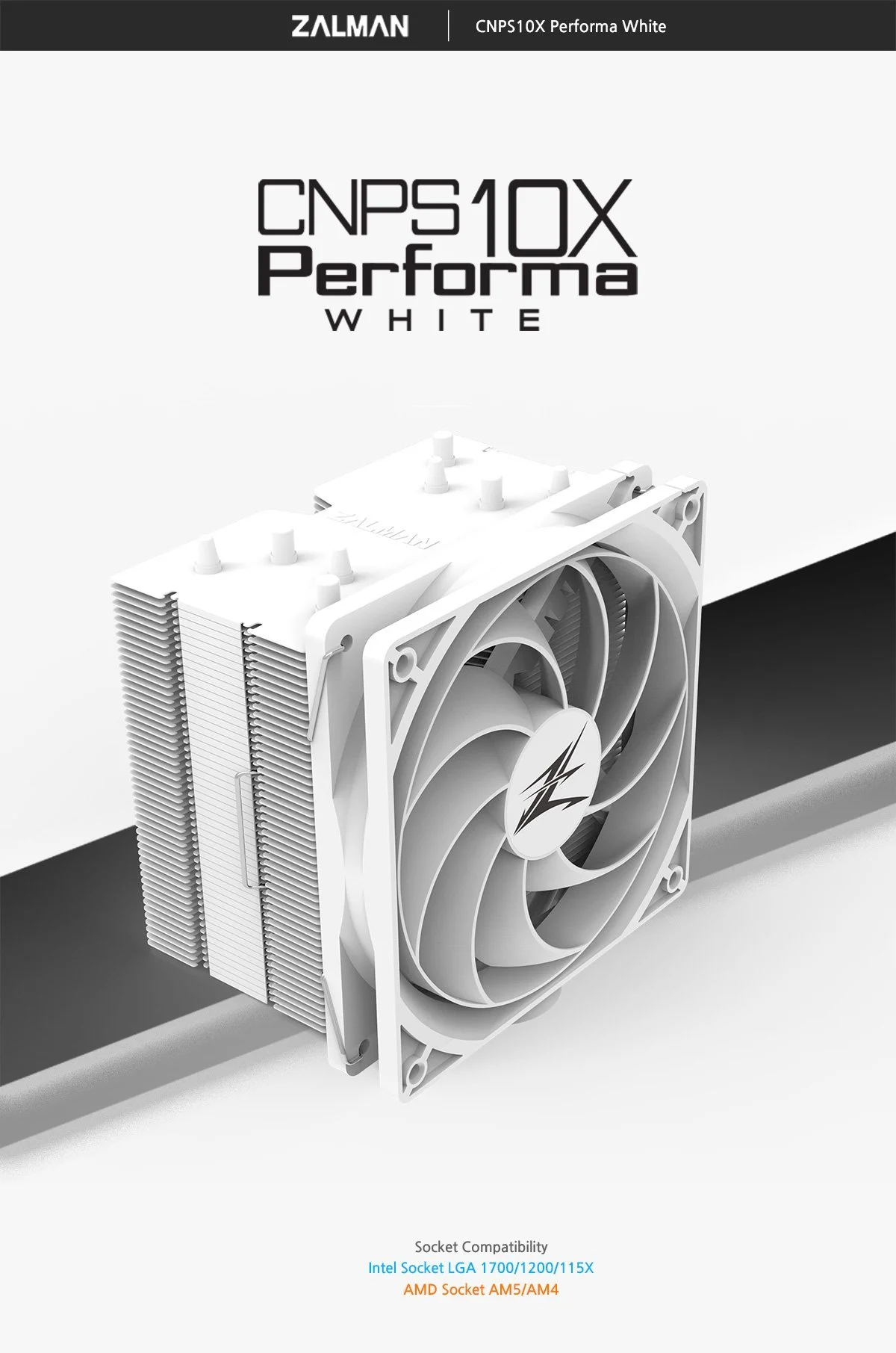 Zalman охладител за процесор CPU Cooler CNPS10X PERFORMA WHITE - image 2