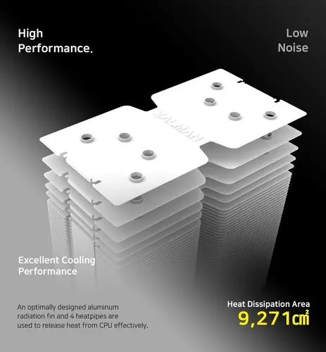 Zalman охладител за процесор CPU Cooler CNPS10X PERFORMA WHITE - image 8