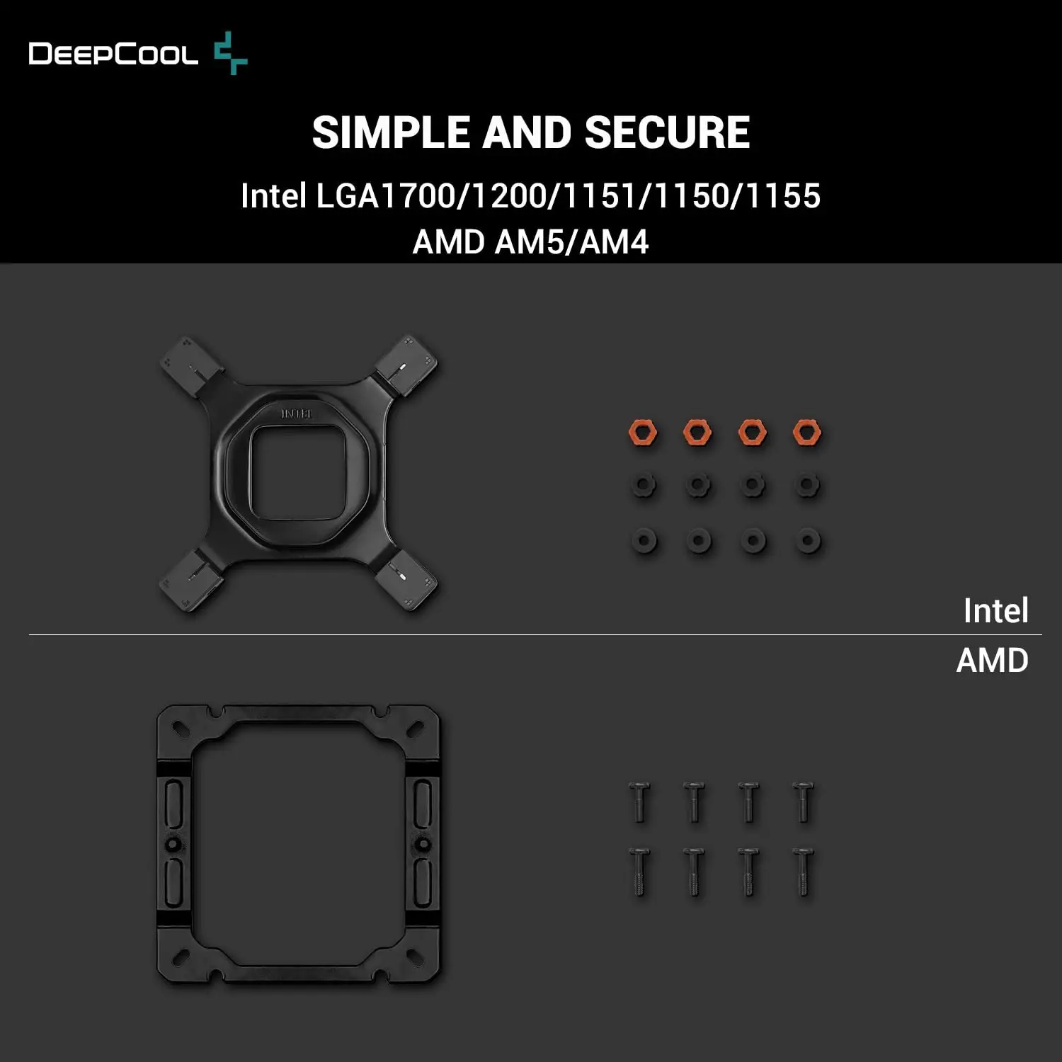 DeepCool охладител CPU Cooler AK400 Zero Dark - LGA1700/AM5 - image 10