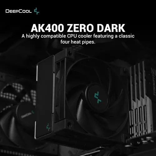 DeepCool Cooler CPU AK400 Zero Dark - LGA1700/AM5 - 10