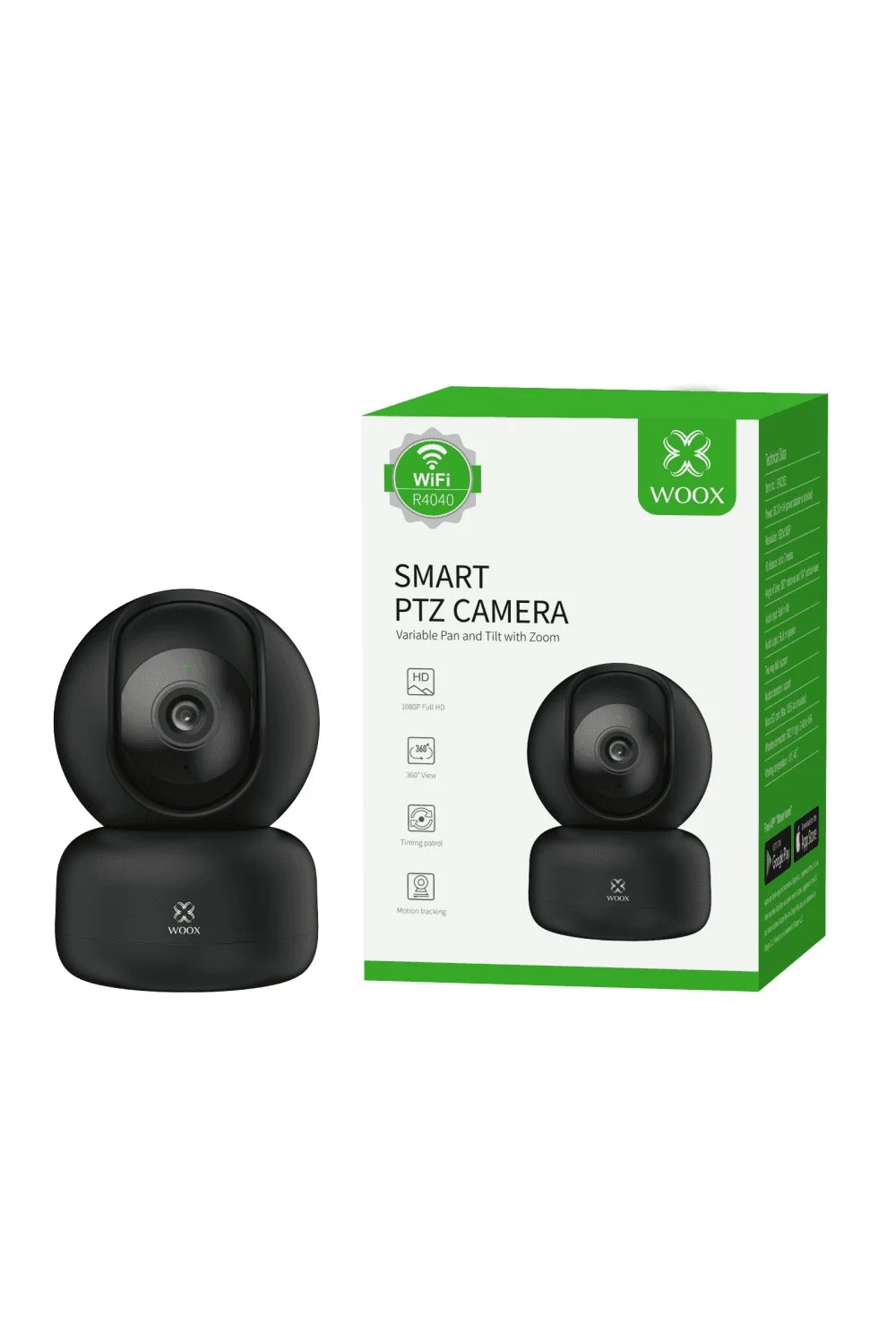 Woox смарт камера Camera - R4040 - Smart PTZ Indoor HD Camera 360 degrees, Black - image 2