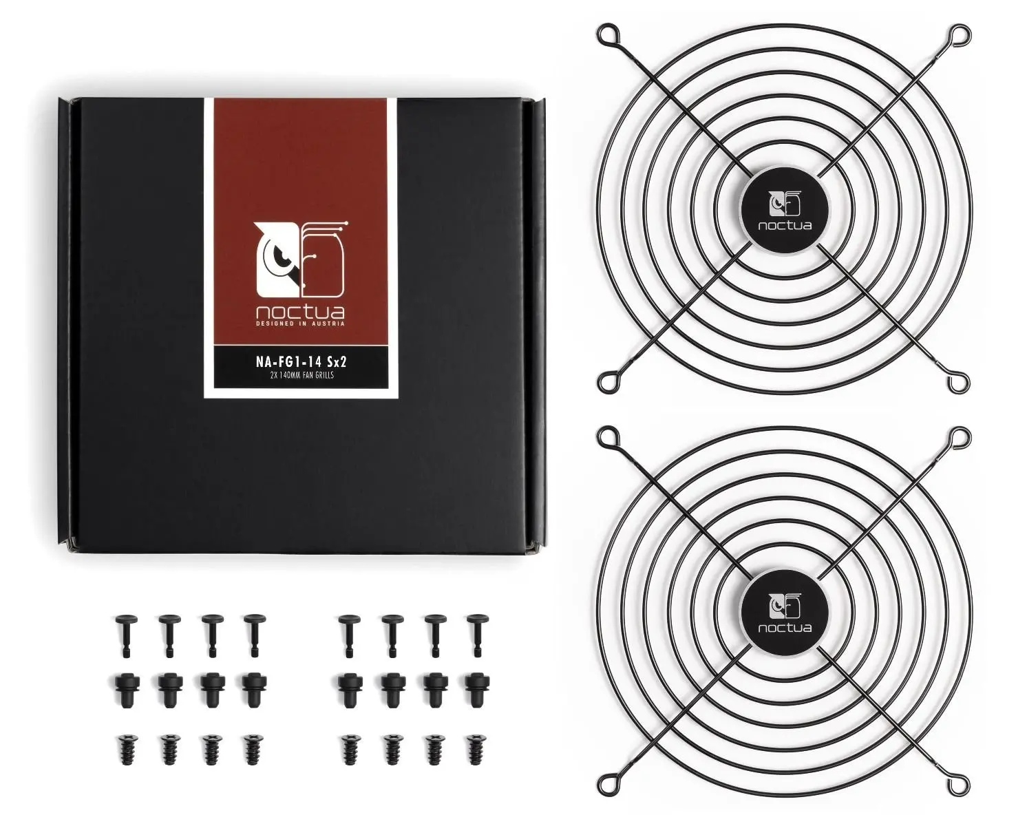 Noctua комплект решетки за вентилатори Fan Grill Metal - 140mm 2pcs pack - NA-FG1-14 Sx2 - image 5