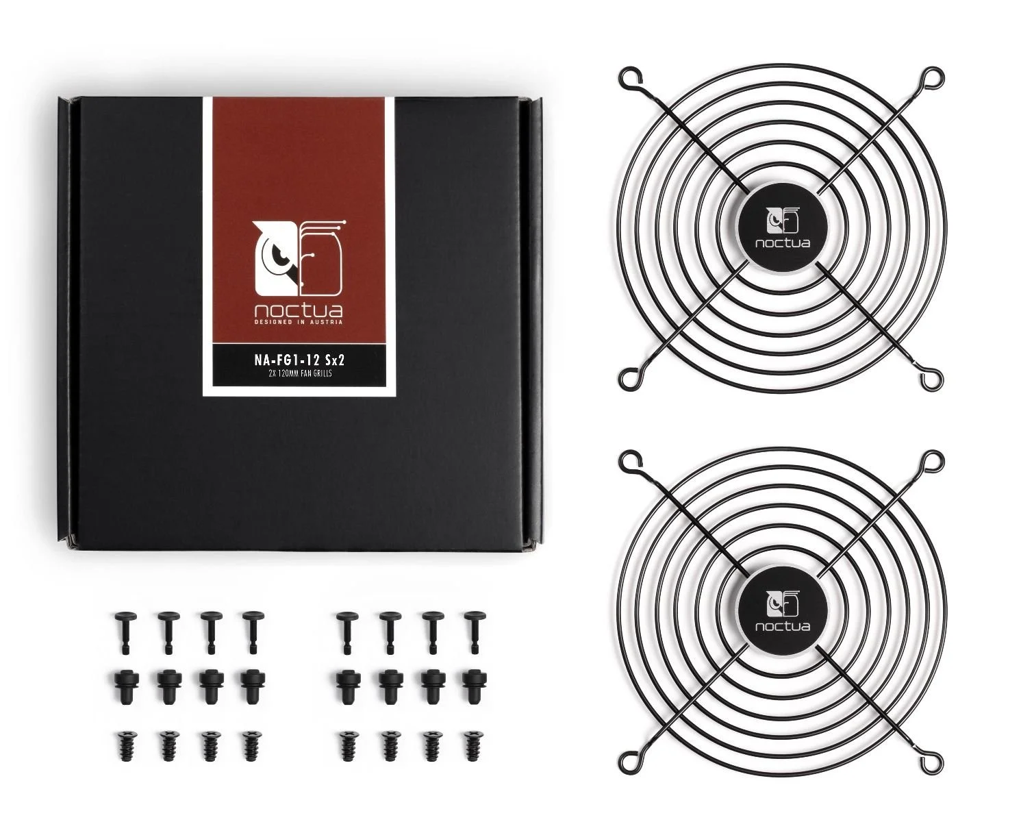 Noctua комплект решетки за вентилатори Fan Grill Metal - 120mm 2pcs pack - NA-FG1-12-Sx2 - image 5