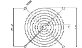Evercool Grilă pentru ventilator din metal - 140mm FG-140/M - 2