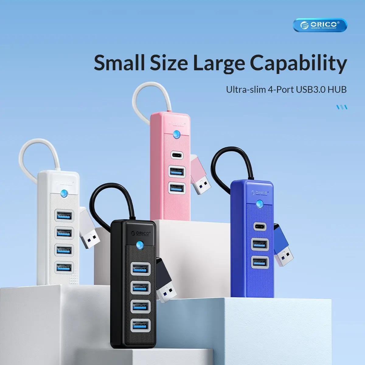 Orico Hub USB3.0 cu 4 porturi Negru - PW4U-U3-015-BK - image 5