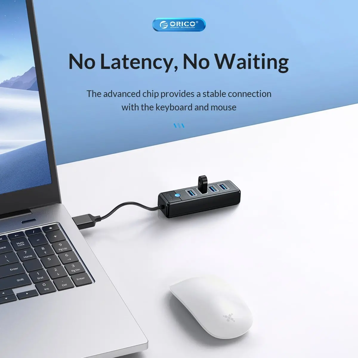 Orico Hub USB3.0 4 θυρών Μαύρο - PW4U-U3-015-BK - image 8