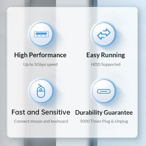 Orico Hub USB3.0 cu 3 porturi - 2 x USB3.0, 1 x Type C, Negru - PWC2U-U3-015-BK - 6