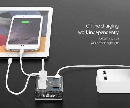 Orico хъб USB3.0 HUB 4 port transparent, 1m cable - MH4U-U3-10-CR - image 16