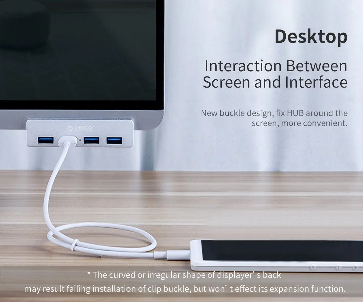 Orico хъб USB 3.0 HUB Clip Type 4 port - Aluminum - MH4PU-SV - image 6