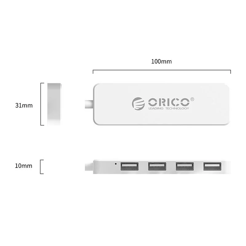 Orico хъб USB2.0 HUB 4 port White - FL01-WH - image 4