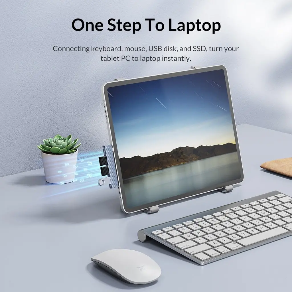 Orico хъб USB3.0/2.0 HUB 3 port TYPE C, Aluminum - AH-W13-GY - image 6