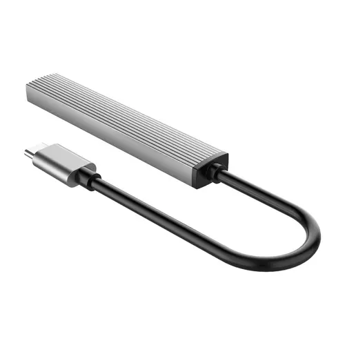 Orico Hub USB3.0/2.0 3 θυρών + card reader TYPE C, αλουμινίου - AH-12F-GY - 2