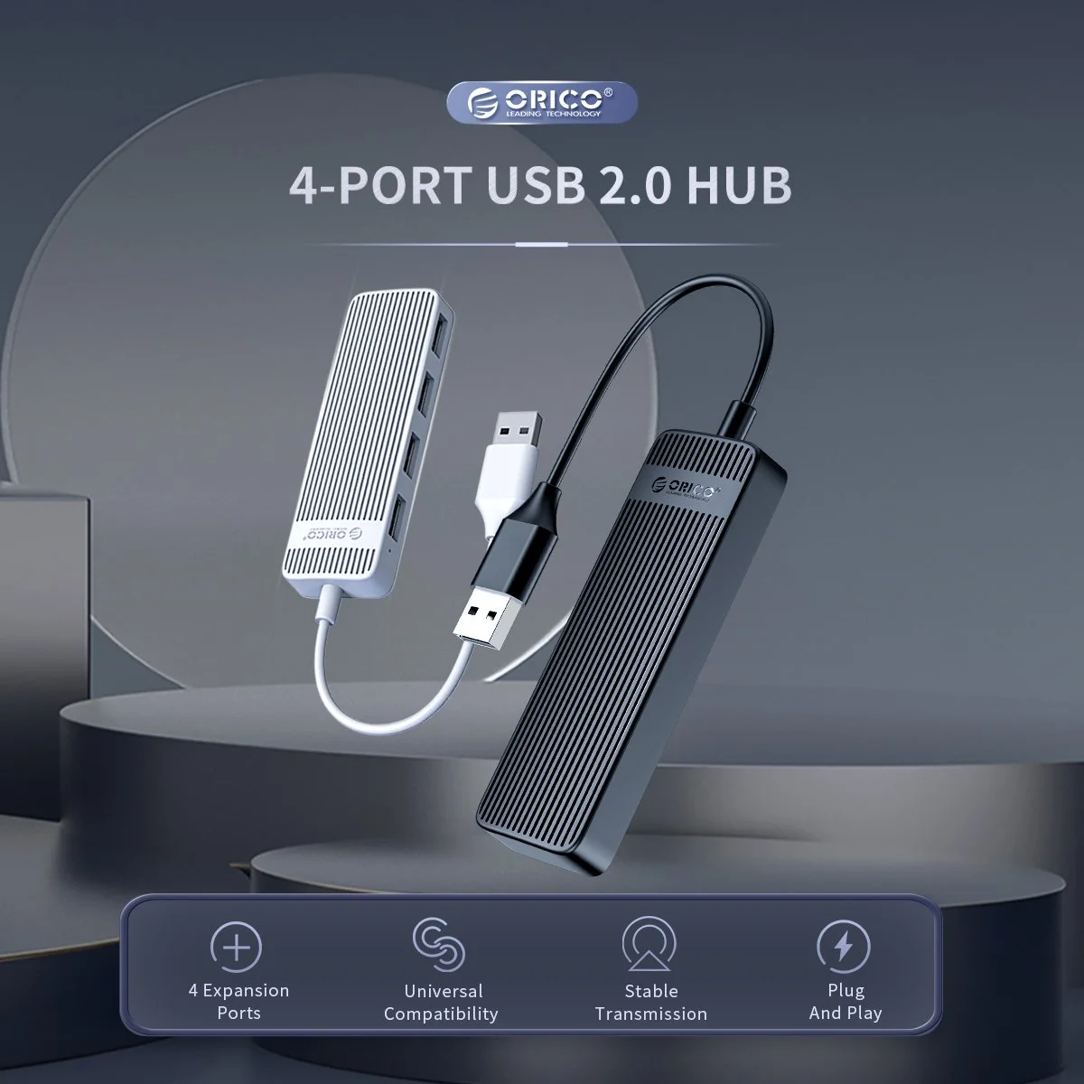 Orico хъб USB2.0 HUB 4 port White - FL02-WH - image 3