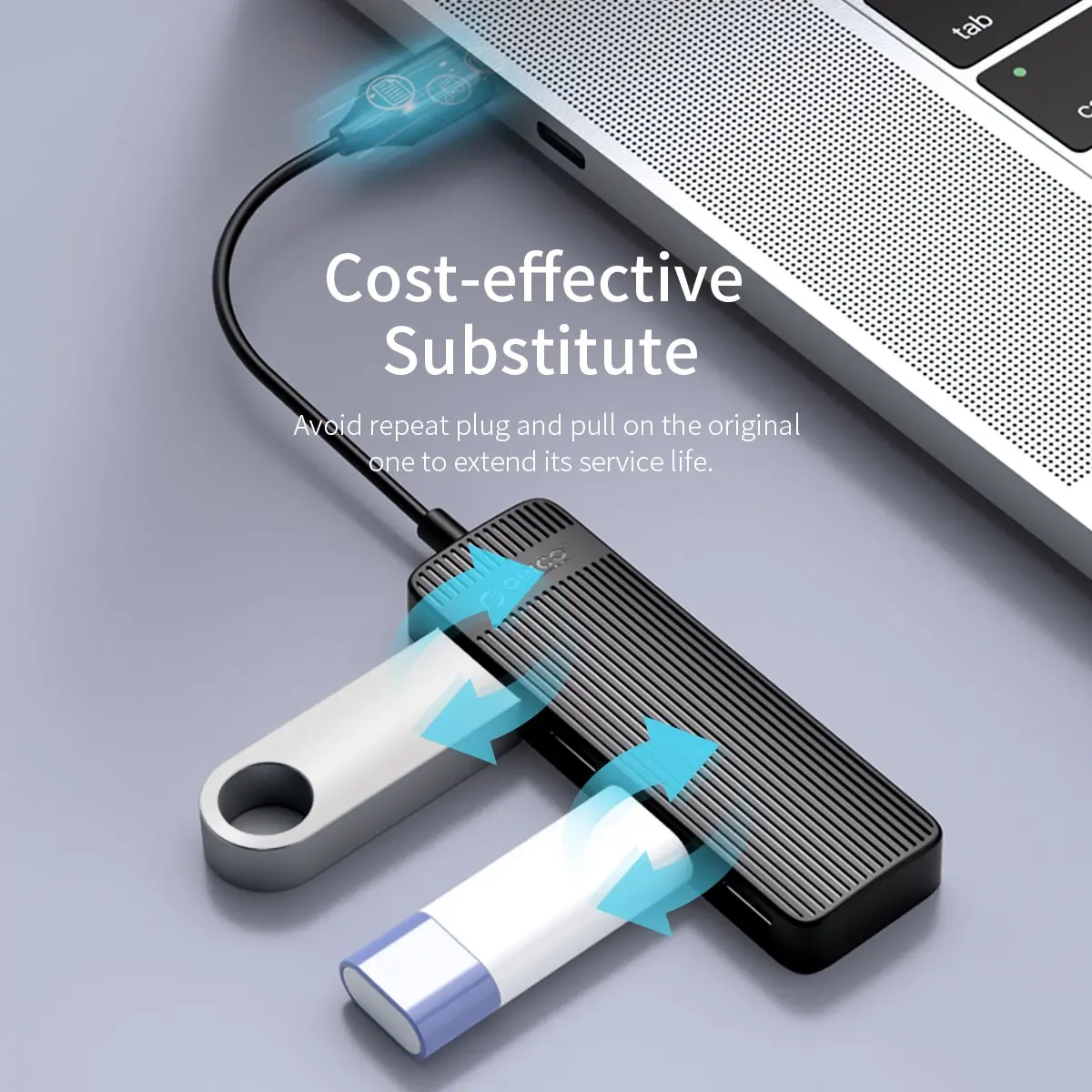Orico Hub USB2.0 cu 4 porturi Alb - FL02-WH - image 5