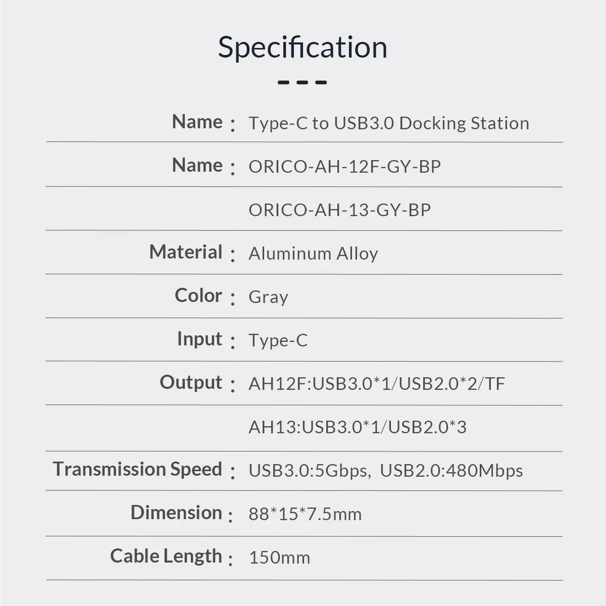 Orico Hub USB3.0/2.0 cu 4 porturi - intrare Type-C - AH-13-GY - image 20