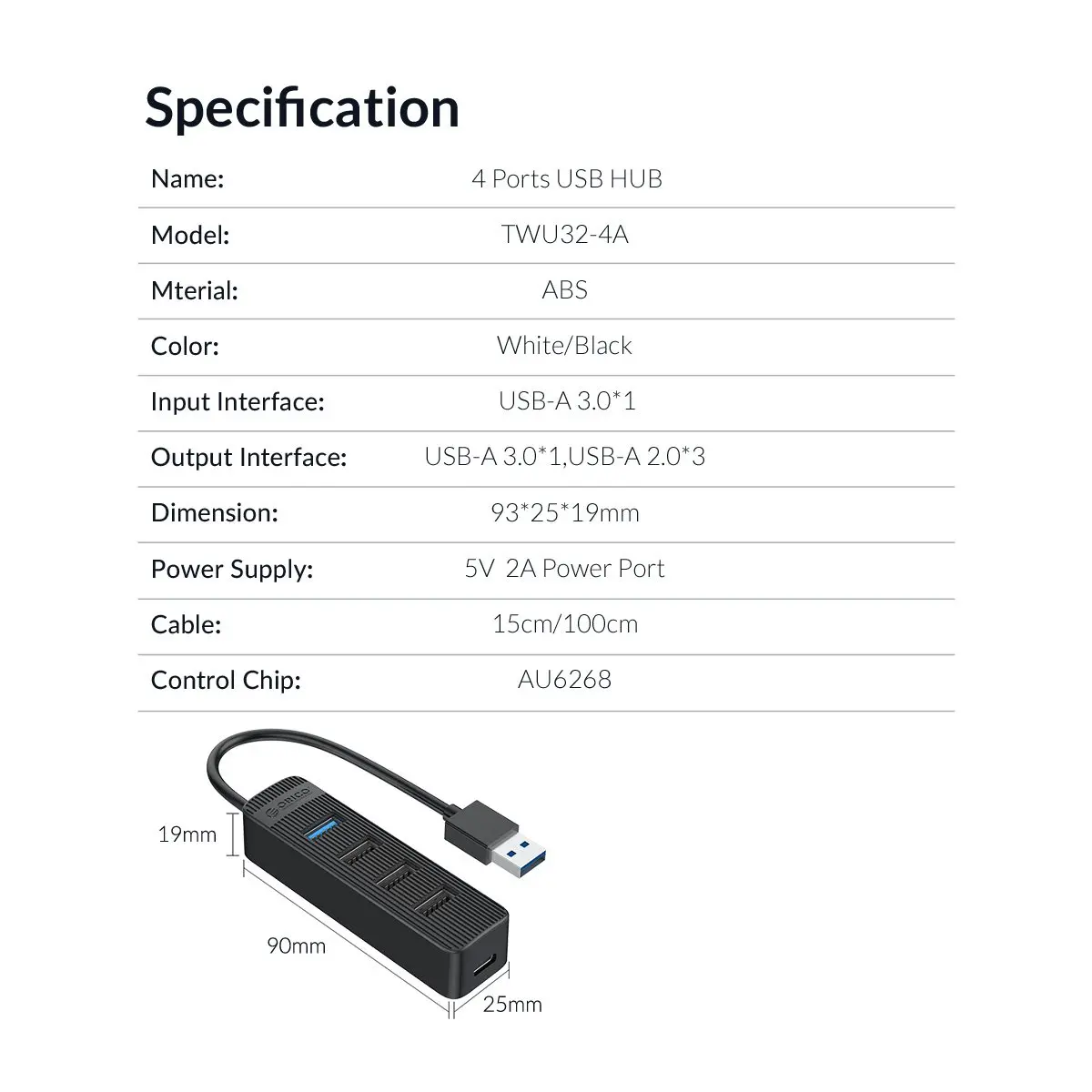 Orico Hub USB3.0/2.0 cu 4 porturi - TWU32-4A - image 14