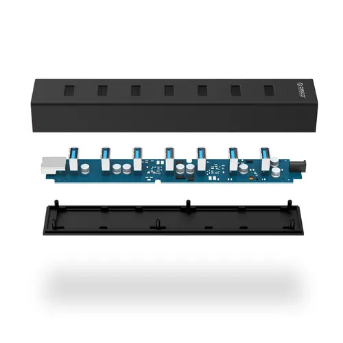 Orico хъб USB3.0 HUB 7 port Black - H7013-U3-AD - image 2