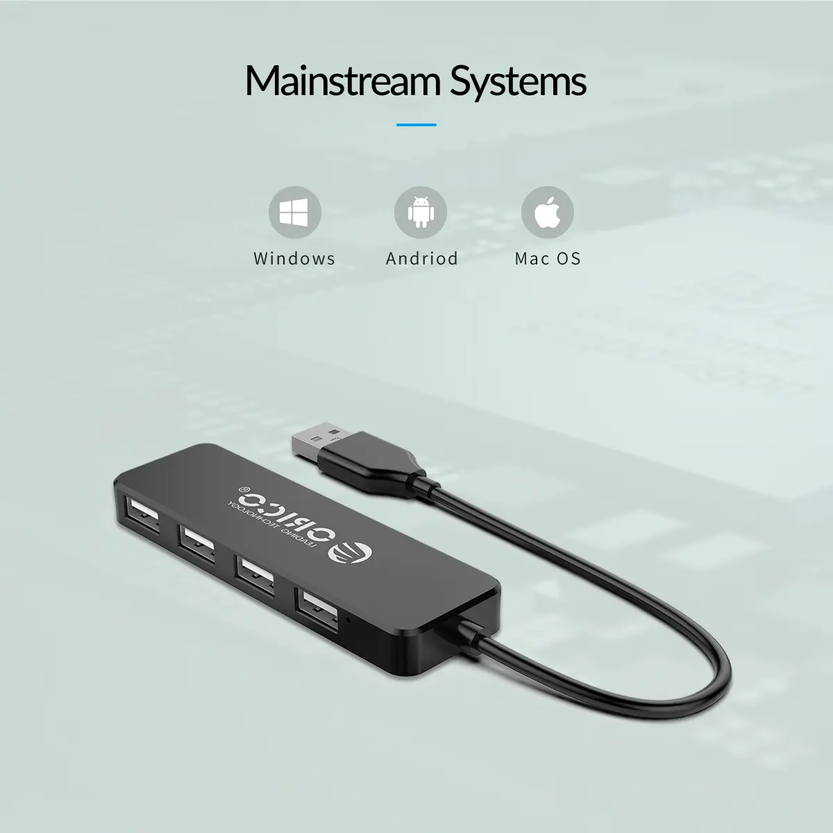 Orico USB Hub USB2.0 4 θυρών, μαύρο - FL01-BK - image 11