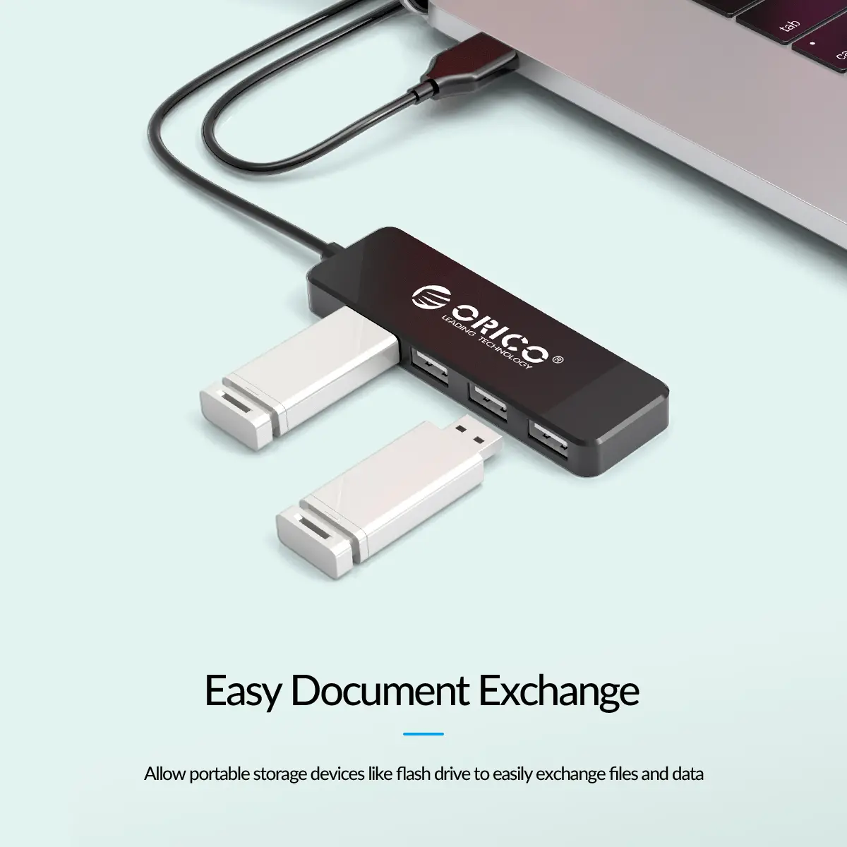 Orico hub USB2.0 cu 4 porturi, negru - FL01-BK - image 8