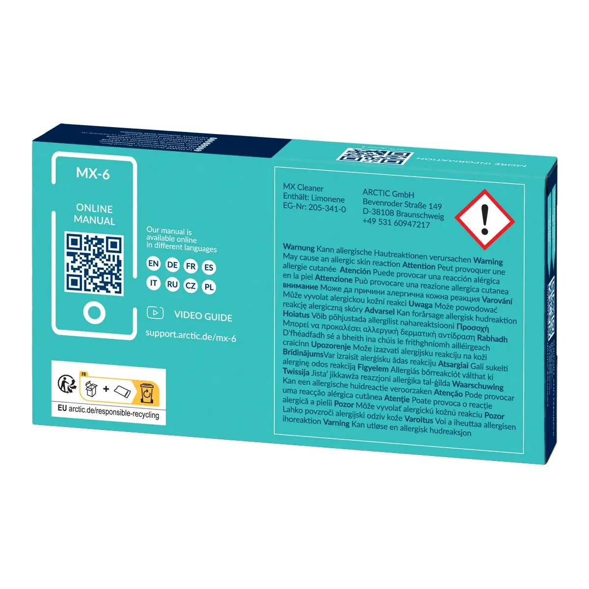 Arctic термо паста MX-6 Thermal Compound 4gr with 6pcs MX Cleaner - image 2