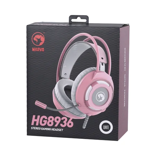 Marvo Геймърски слушалки Gaming Headphones HG8936 PINK - 50mm, USB - image 5