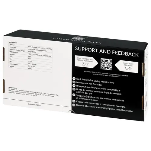 Arctic Стойка за монитор за бюро Desk Mount Monitor - X1-3D - image 8