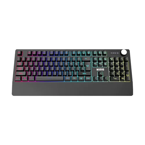 Marvo геймърска клавиатура Gaming Keyboard K660 - Wrist support, 104 keys, Anti-ghosting, RGB Backlight - image 2