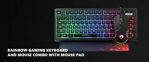 Marvo Геймърски комплект Gaming COMBO CM310 3-in-1 - Keyboard, Mouse 1000 Hz, Mousepad - MARVO-CM310 - image 4