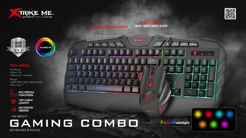 Xtrike ME Геймърски комплект Gaming COMBO 2-in-1 MK-880KIT - Keyboard, Mouse - image 1