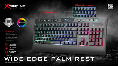 Xtrike ME геймърска клавиатура Gaming Keyboard KB-508 - Backlight - image 2