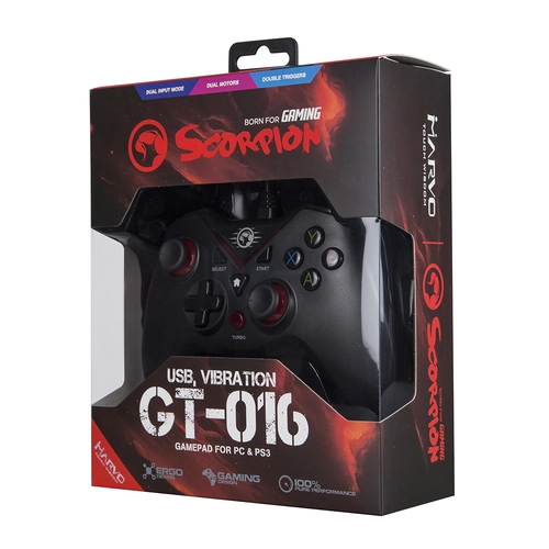 Marvo геймпад Gamepad GT-016 - USB/Vibration/PS3/PC/Android - MARVO-GT-016 - image 1