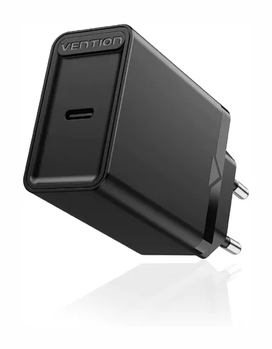 Vention бързо зарядно Fast Charger Wall - QC4.0, PD3.0 Type-C, 20W Black - FADB0 - image 1