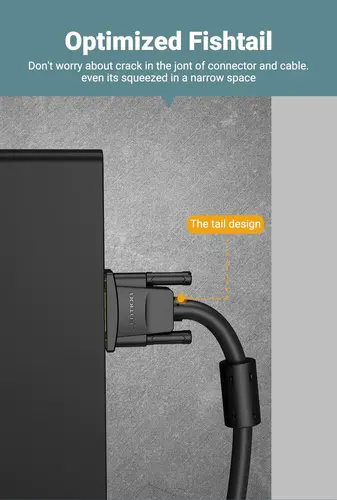 Vention Καλώδιο οθόνης VGA HD15 M / M 1.5m επιχρυσωμένο, 2 φερρίτες - DAEBG - 6
