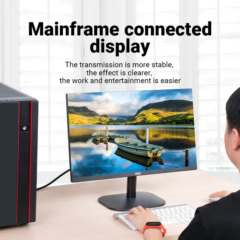 Vention Cablu pentru monitor VGA HD15 M / M 1.5m placat cu aur, 2 ferite - DAEBG - image 8