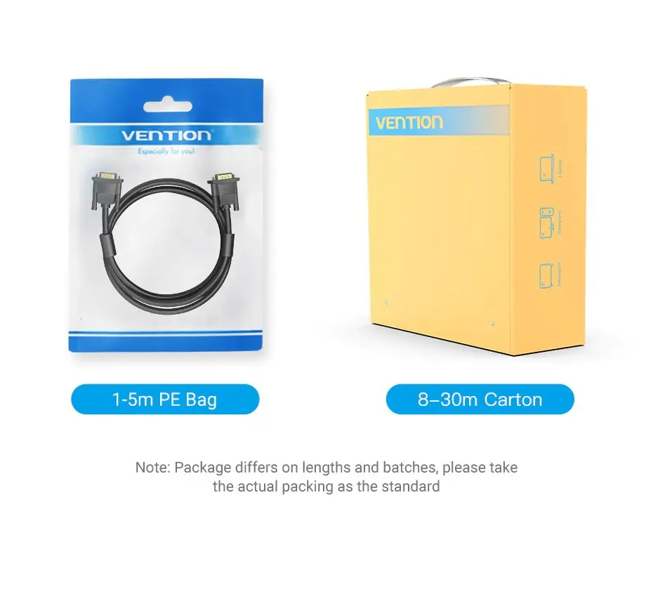 Vention Καλώδιο οθόνης Cable VGA HD15 M / M 1.0m επιχρυσωμένο, 2 φερρίτες - DAEBF - image 12
