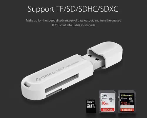 Orico cititor de carduri USB3.0 gri - CRS21-BK - 12
