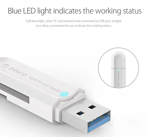 Orico четец на карти Card Reader USB3.0 Gray - CRS21-BK - image 17