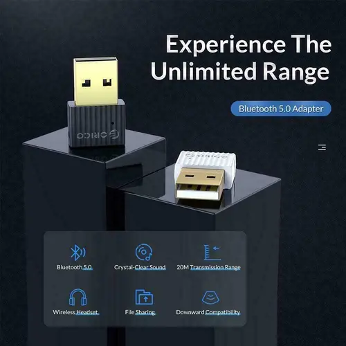 Orico блутут адаптер Bluetooth 5.0 USB adapter, black - BTA-508-BK - image 6