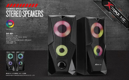 Xtrike ME тонколони Gaming Speakers 2.0 6W RGB, USB powered - SK-501 - image 3